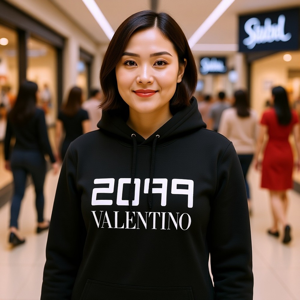 2099 Valentino Spa Black Women's‎ Hoodie Pullover SV0mf07z5se Size M – 2012